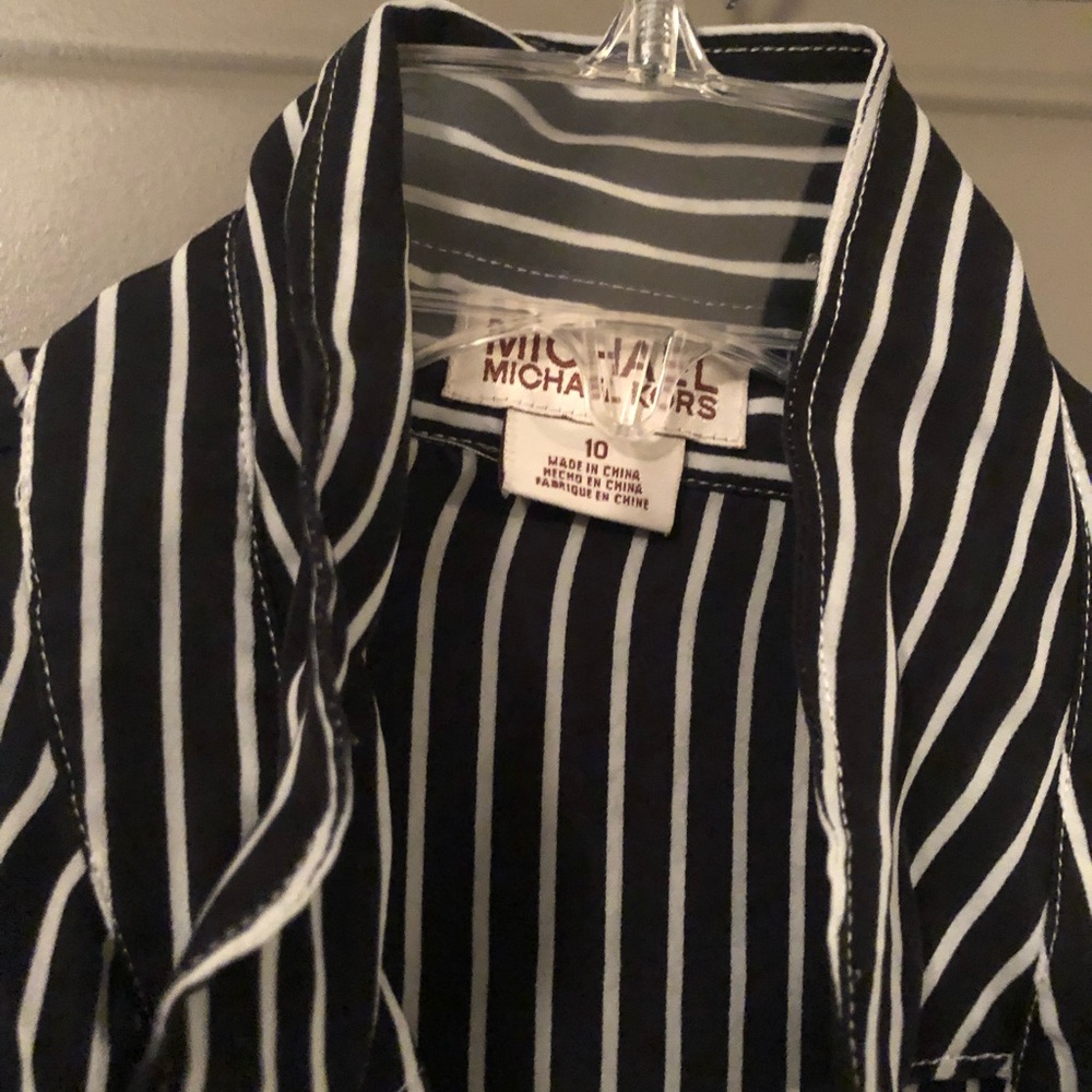 Michael Kors LS Black & White Blouse
